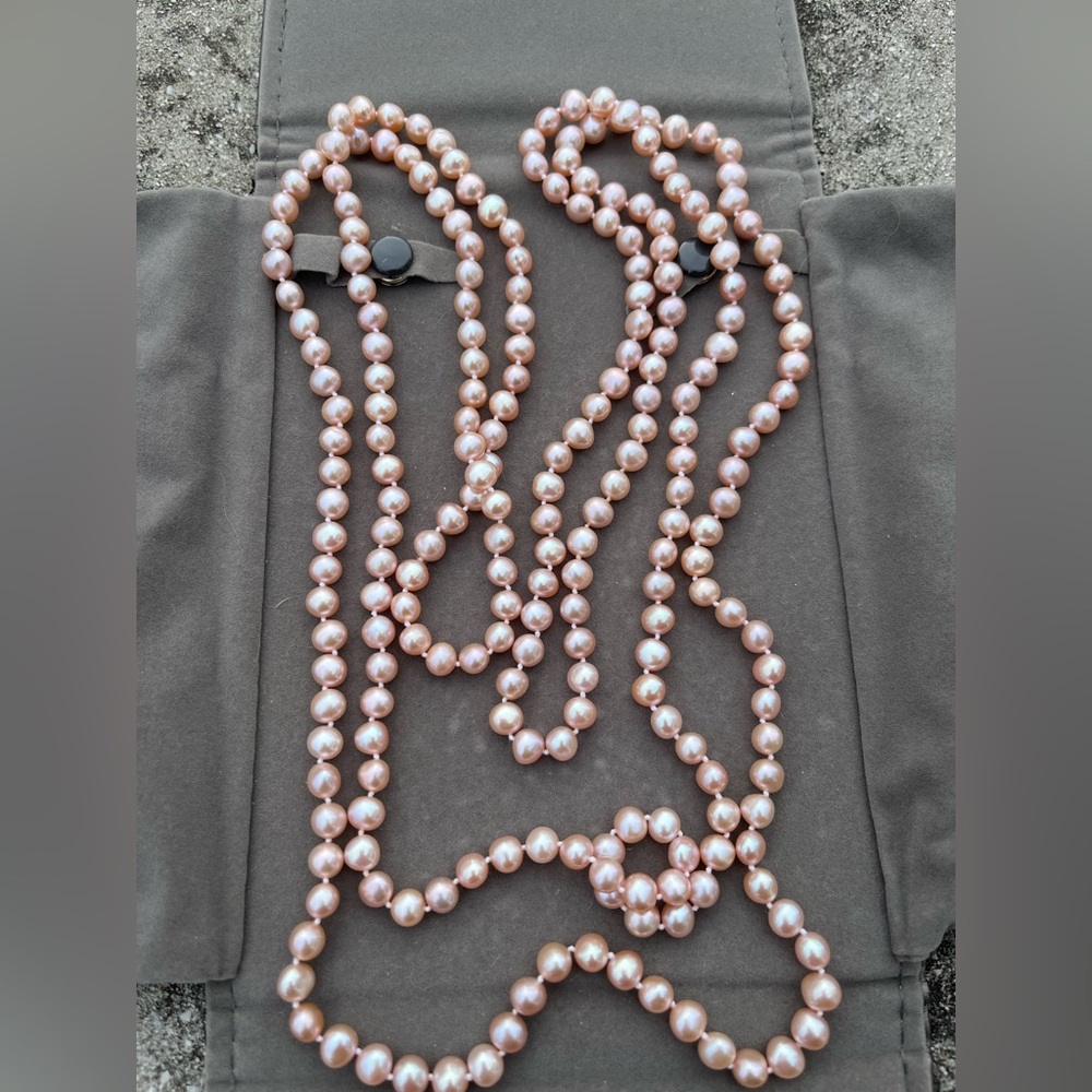 Shane Co 65 inch Lavender Freshwater Pearl Necklace